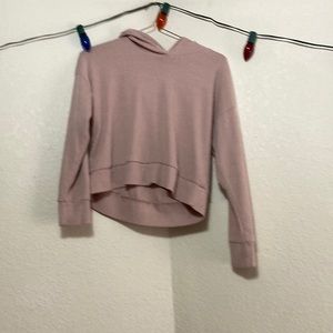 Pink cropped hoodie